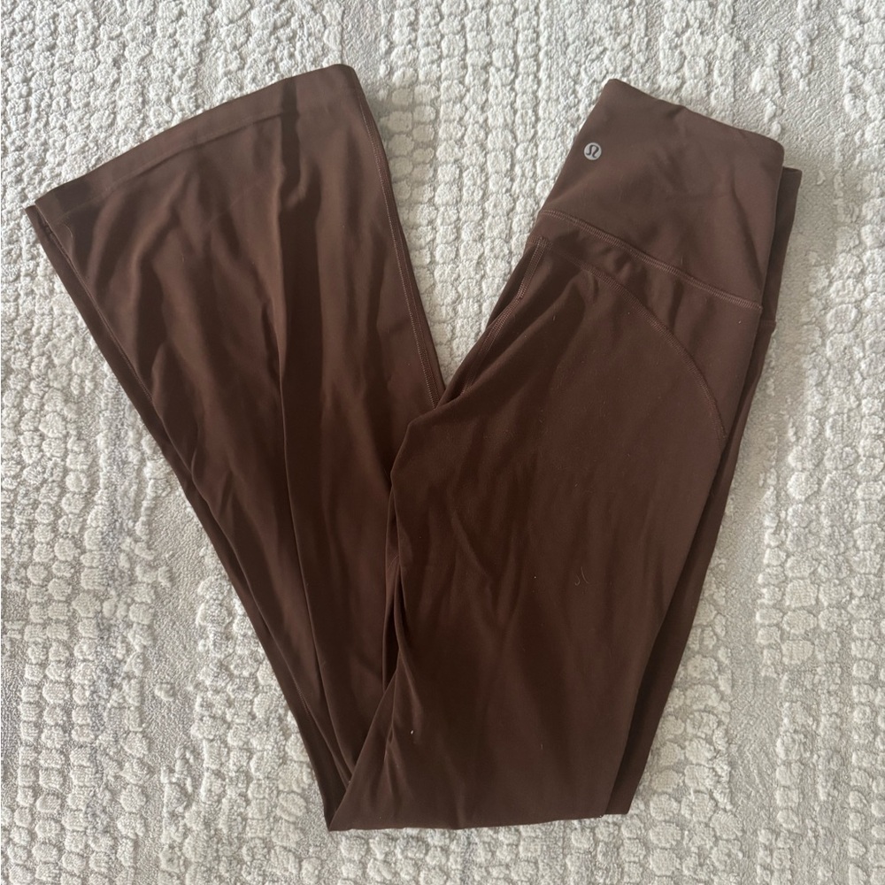 Lululemon Groove Nulu Super-High-Rise Flared Pants, Brown size 10!